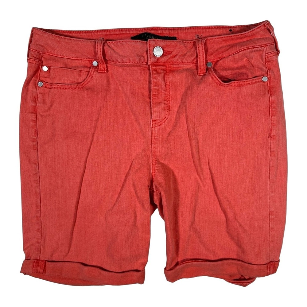 Liverpool The Walking Short Georgia Coral‎ Denim Cuffed Size 10 Womens